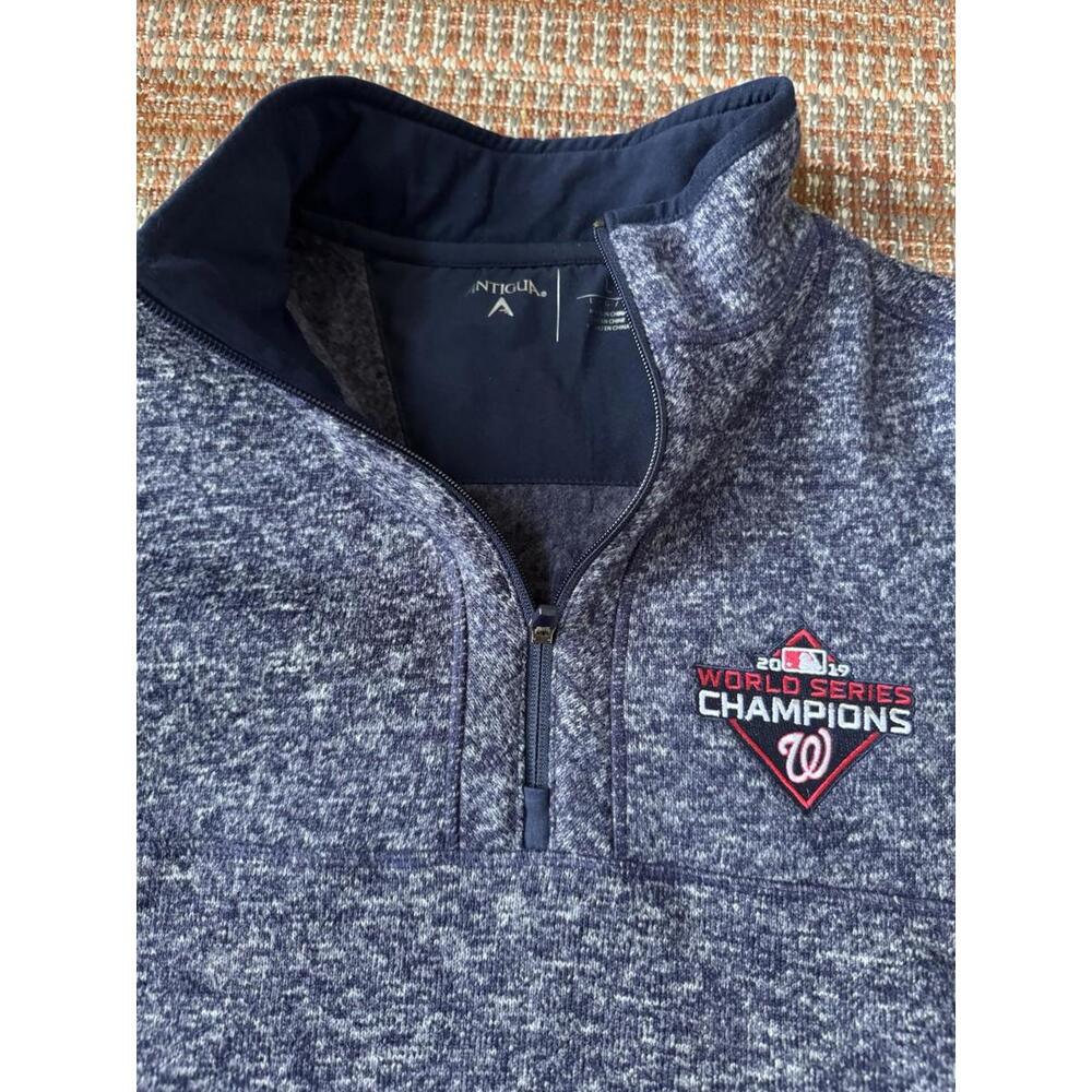 Washington Nationals World Series Antigua Men’s Large 1/4 Zip Pullover Fleece - Picture 7 of 9